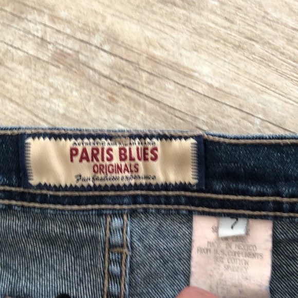 ❤️Paris blues denim Jean size 7 short shorts - Picture 4 of 5